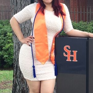 Forever 21 Cream/Beige Bodycon sequins Mini formal Dress